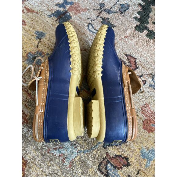 Vintage L.L. Bean Bean Boots Rainboots Women's Sz 8W Rubber Mocs Low Top - Picture 7 of 10
